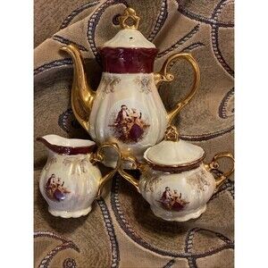 Royal Japan China Coffee - Tea Service Set Lusterware 5 Piece Bright